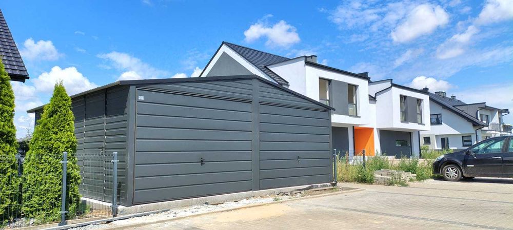 Garaż Blaszany, Blaszak  6 x 6 GRAFIT MAT + FILC