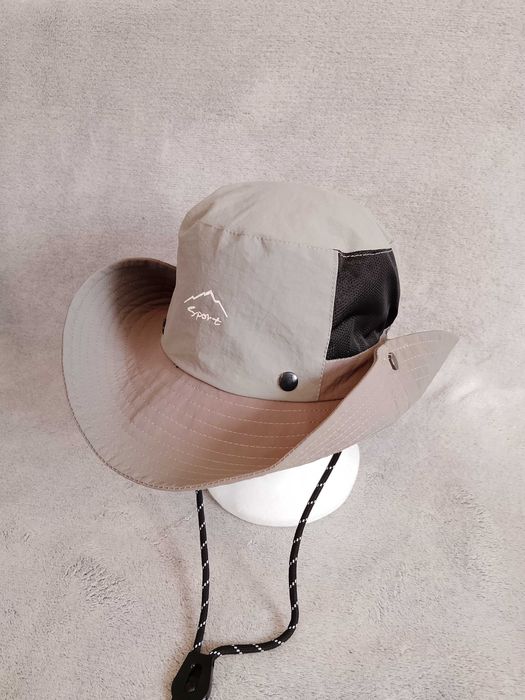 Nowy damski kapelusz outdoor szary czarny 53 - 56 cm
