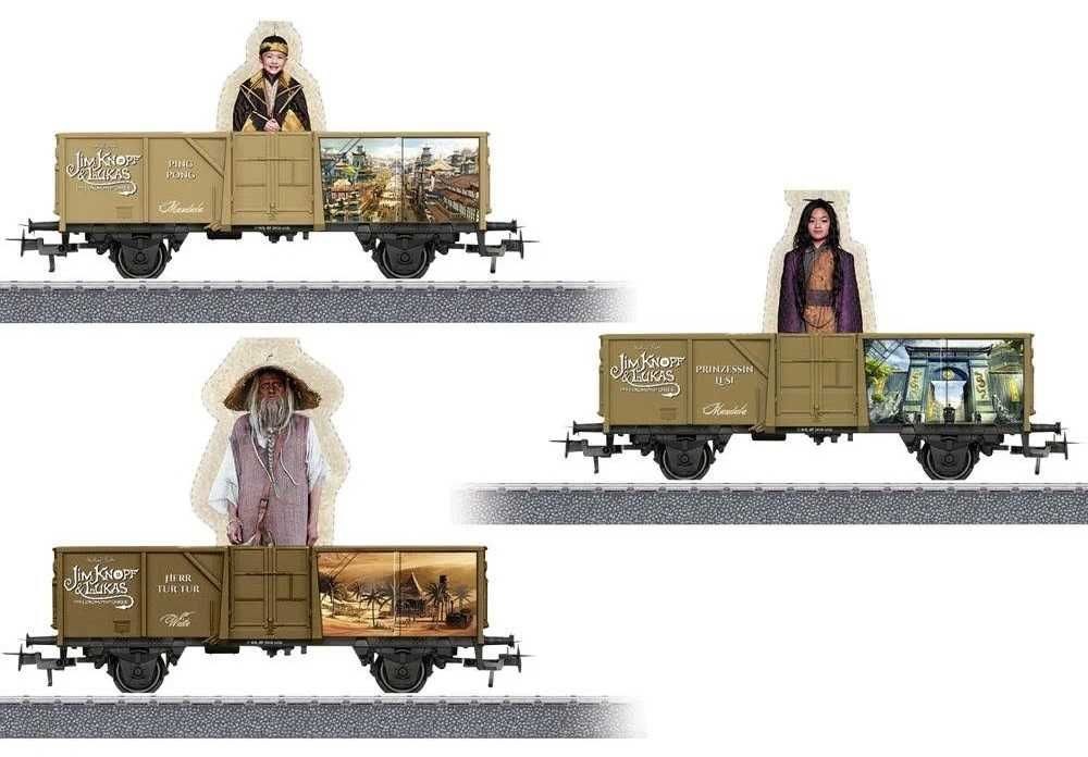Märklin 44816 - Escala H0 - Conjunto «Jim Knopf» com três vagões