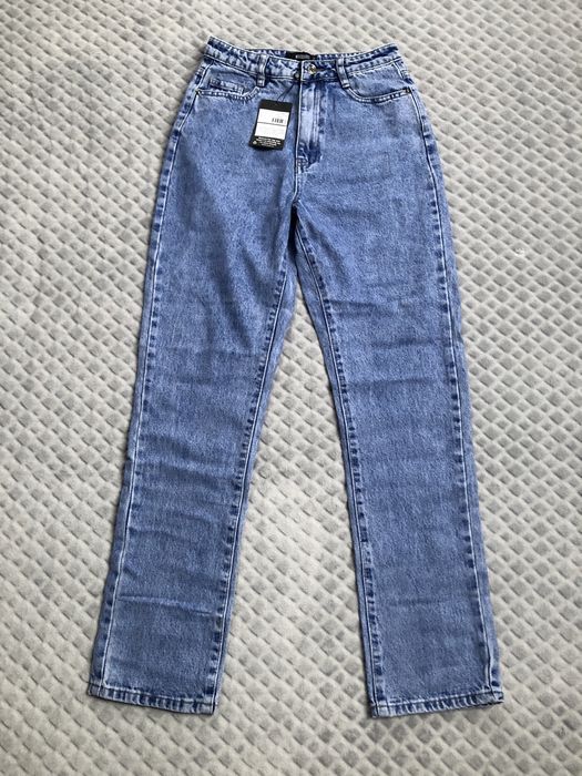 Nowe niebieskie jeansy z prostymi nogawkami Missguided 36
