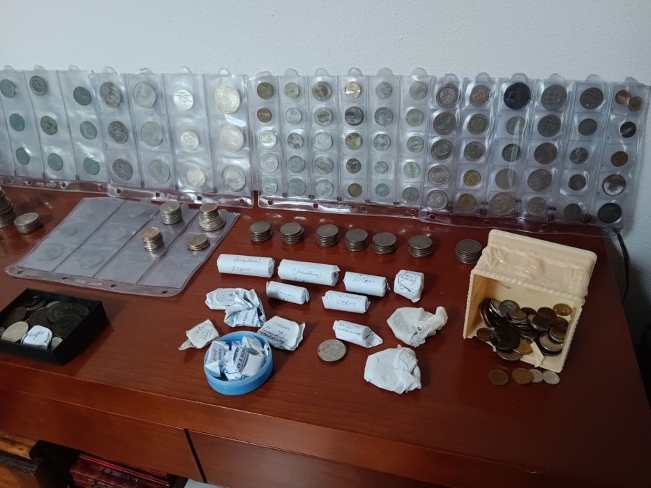Coleção moedas antigas raras com valor