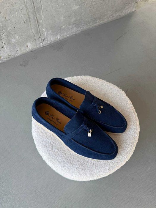 Лофери Loro Piana Loafers Navy Blue premium u2