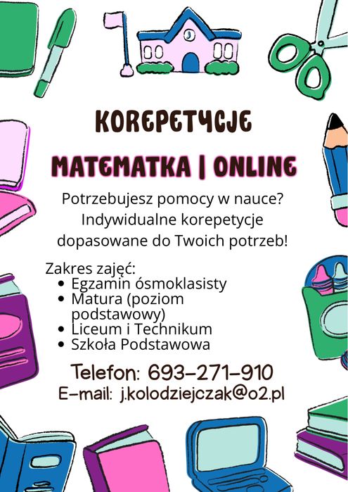Korepetycje Matematyka ONLINE | MATURA | E8 | WOLNE TERMINY | Darmowa Lekcja Próbna