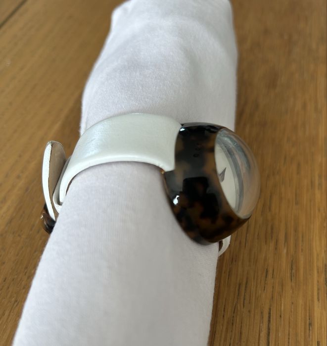 Zagatek Emporio Armani designerski, biało brazowy