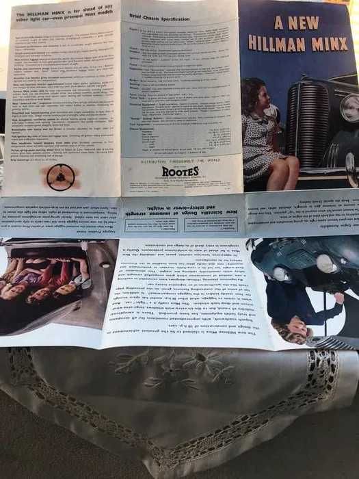 Brochure Hillman Minx, 1945-47