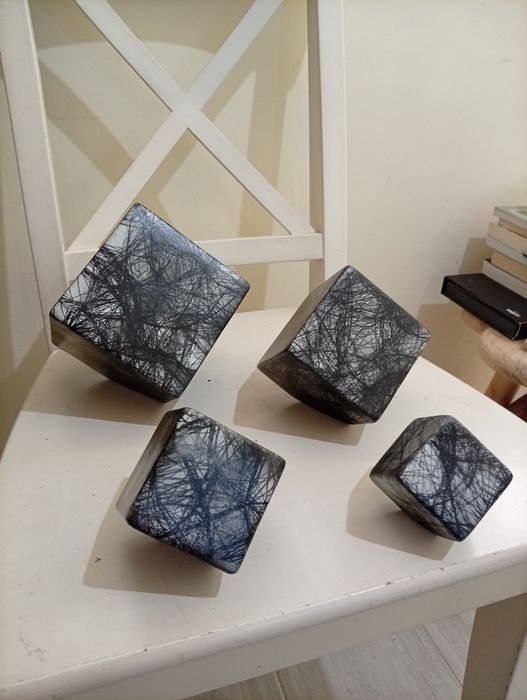 Conjunto de 4 cubos decorativos