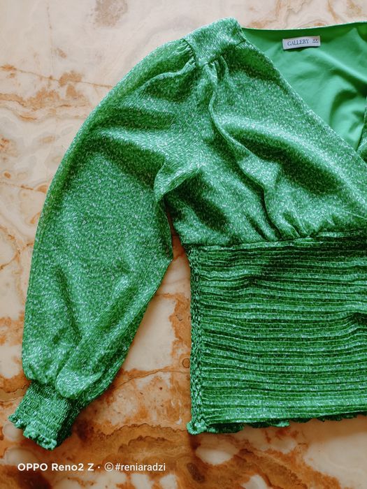 Bluzka,  r.40, L, szyfon, Gallery, ze ściągaczem