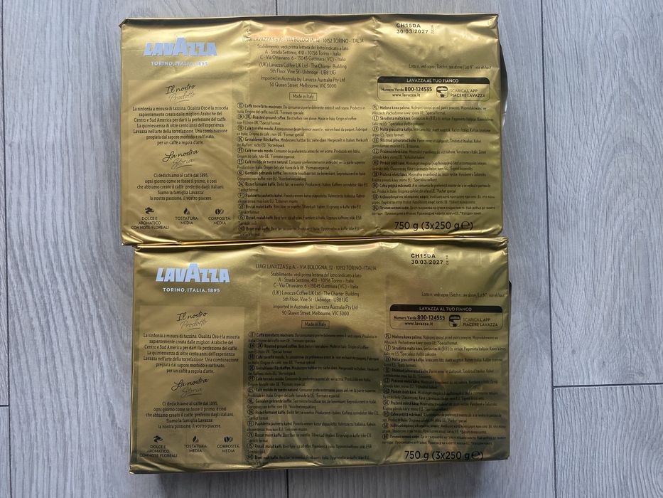 Lavazza Qualita Oro 6x 250g kawa mielona włoska Najlepsza!!!