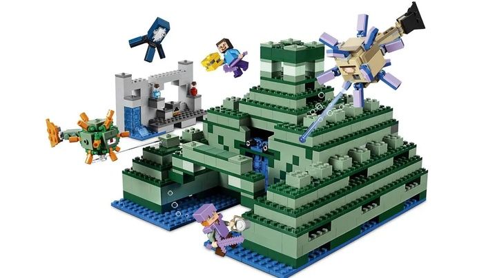 Конструктор Minecraft Підводна фортеця 1122 деталей Майнкрафт 81081