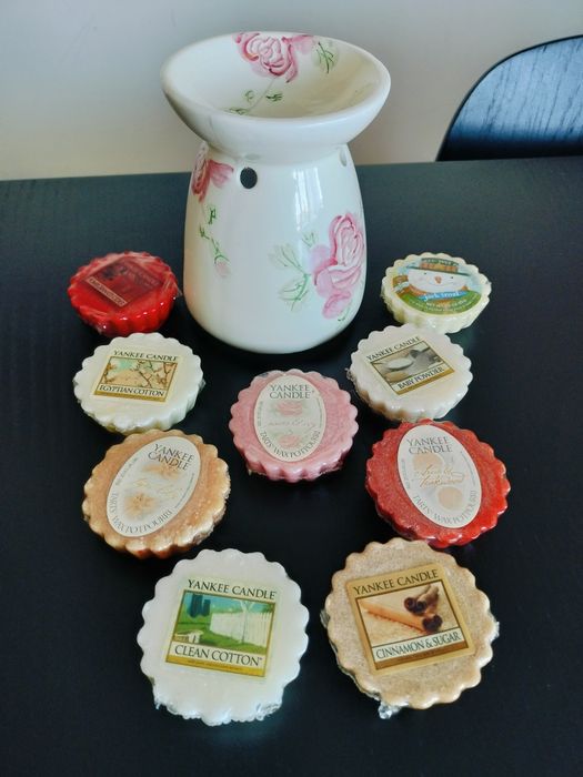 Difusor queimador de tartes cera & 9 tartes Yankee Candle