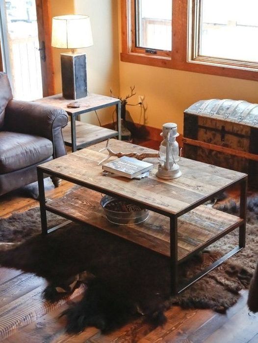 Stolik kawowy, Rustykalny, stare drewno.