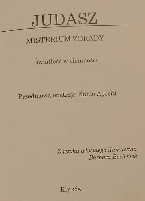 Judasz Misterium zdrady Sergio Stevan