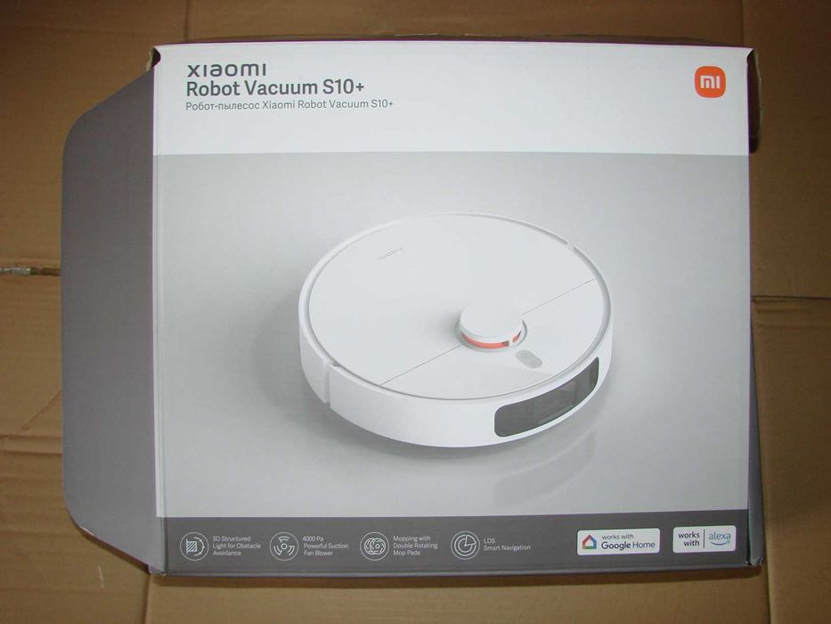 Робот-пылесос с влажной уборкой Xiaomi Mi Robot Vacuum S10+ White