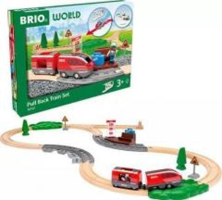 Brio Zestaw Pull Back Train pudełko,