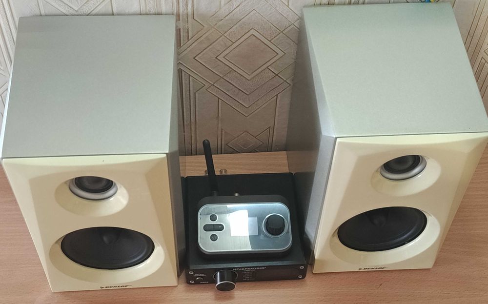 Колонки з підсилювачем та блютуз адаптером