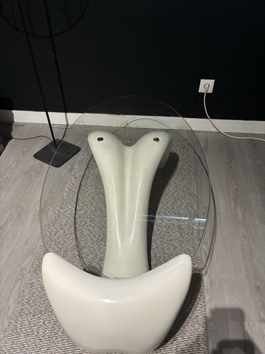 Mesa de centro com vidro temperado