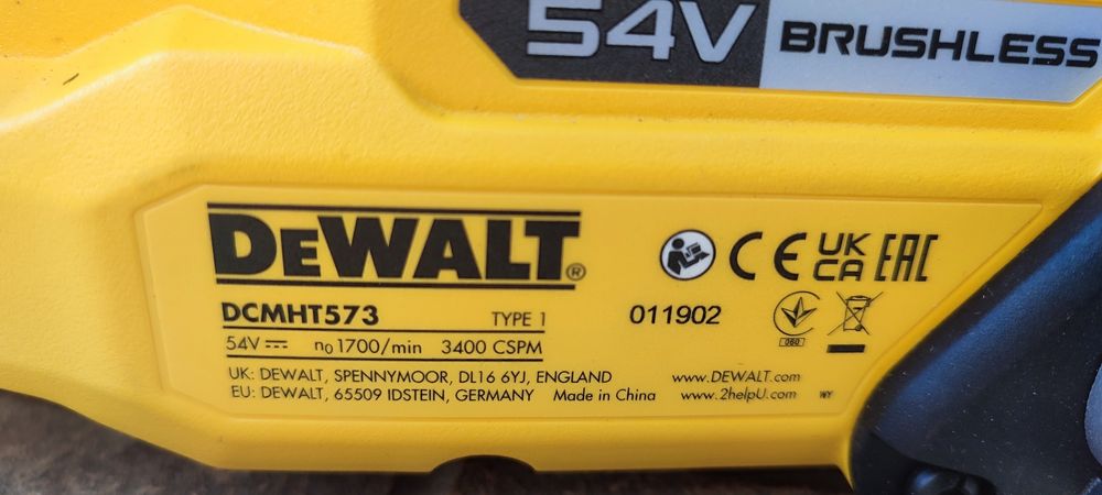 DeWalt dcmht573 кущоріз акумуляторний 54 v Оригінал