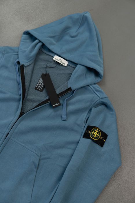 БЕЗ ПЕРЕДОПЛАТИ: Зіп худі Stone Island джинсовий колір