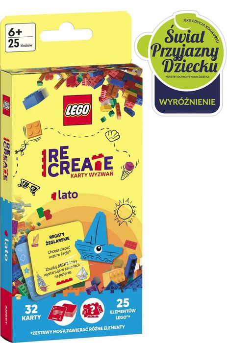 Lego karty wyzwań lato 32 karty + 25 elementów klocków Lego Re Create
