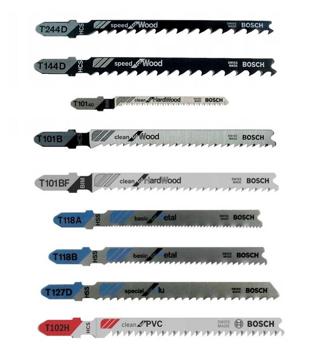 Bosch Komplet 10 Brzeszczotów do Wyrzynarki do Drewna Metalu i Tworzyw