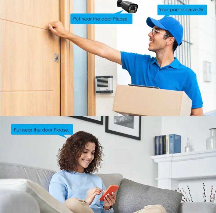 Акція! Система відеонагляду 4 камери IP 4K 8МП POE Usafeqlo