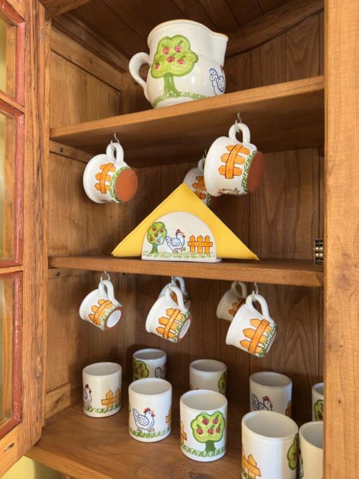 Serviço Rústico pintado á mão