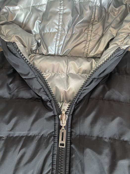 Dwustronna damska kurtka czarno-srebrna S MHM stan bardzo dobry