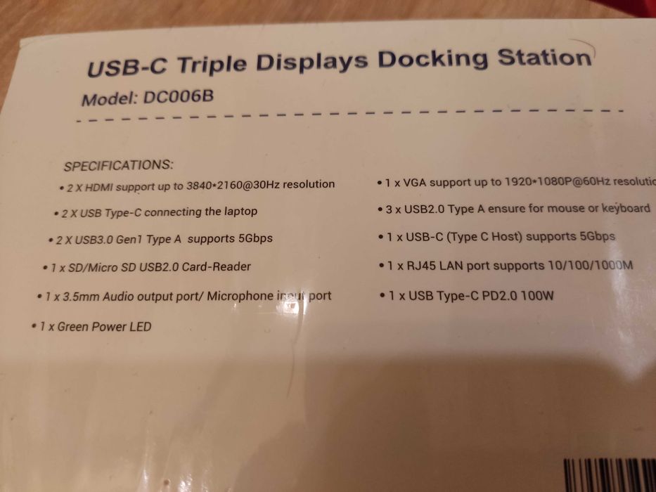 2 / 3 Monitory, TV - Stacja jak Dokująca / Super Hub - Różne porty zew. USB C/A , HDMI 4K