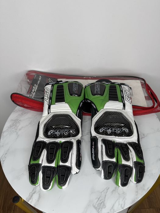 Nowe Rękawice Motocyklowe Rst S Pro Series CPX-C Carbon Sportowe Green