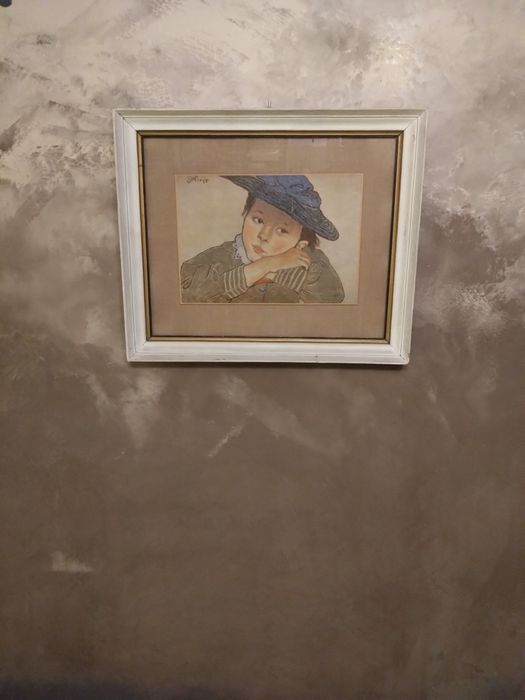 Portret dziewczynki w niebieskim kapeluszu Stanisława Wyspia