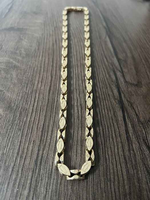Złoty łańcuszek / łańcuch cartier 585 128g 70cm