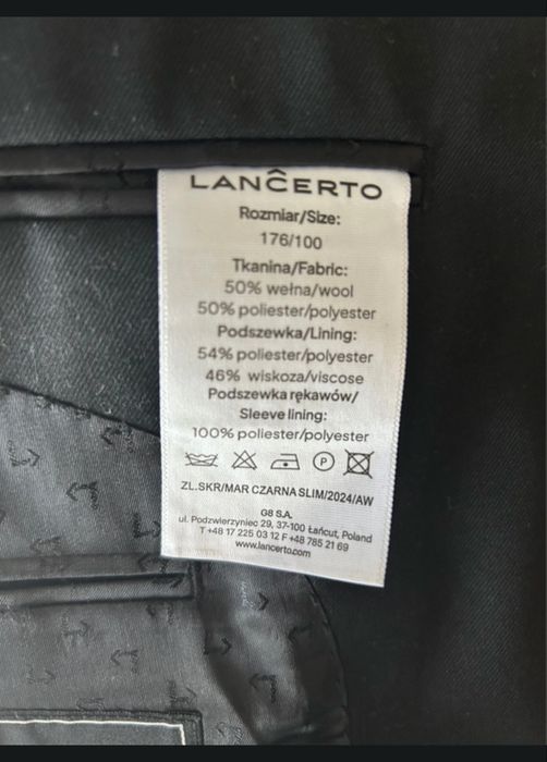 Nowy swietny garnitur Lancerto