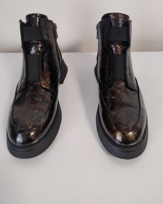 Женские демисезонные ботинки натуральная кожа темно-коричневый