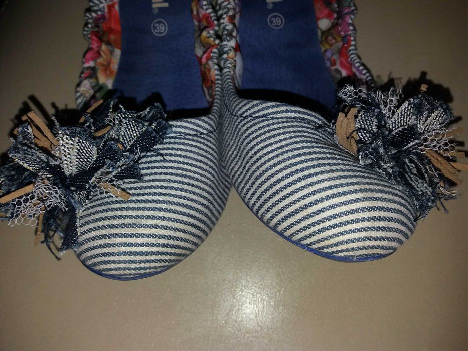 Desigual balerinki w paski marynarski styl r. 39