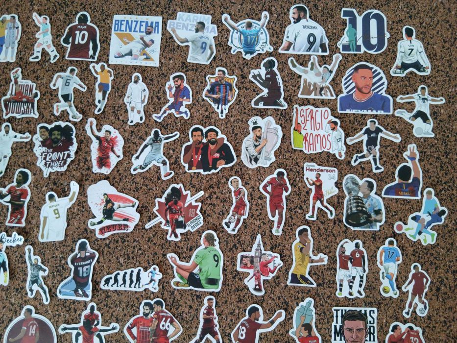 Lote de 95 autocolantes - Estrelas do Futebol