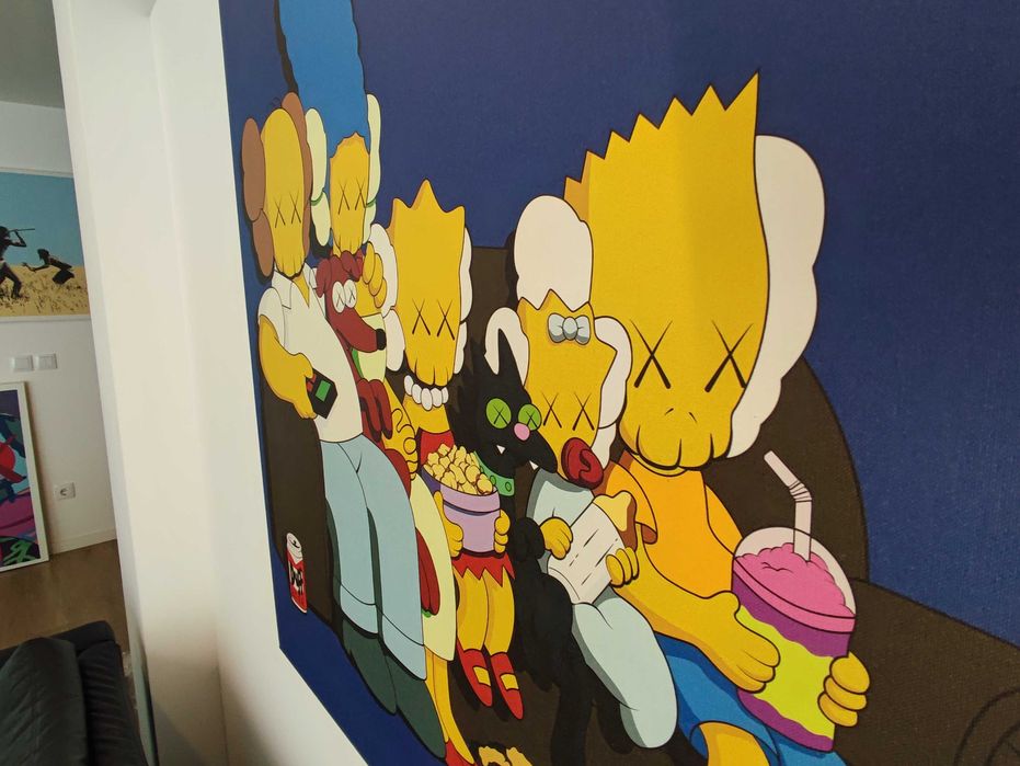 KAWS, 1mx1m Untitled (Kimpsons), 2003