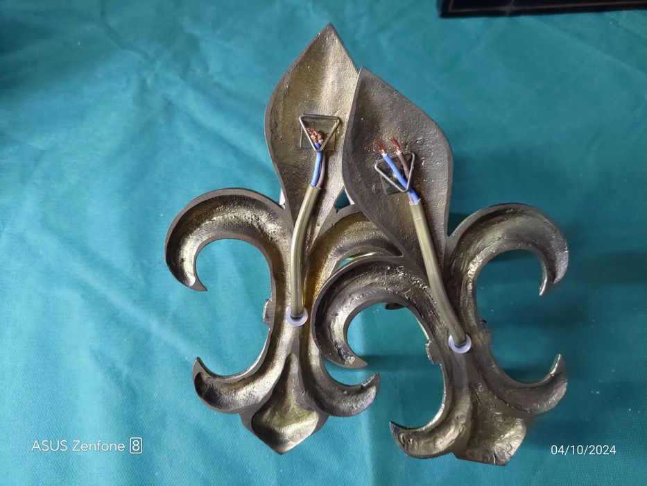 Candeeiros de parede vintage em latão, muito bom estado