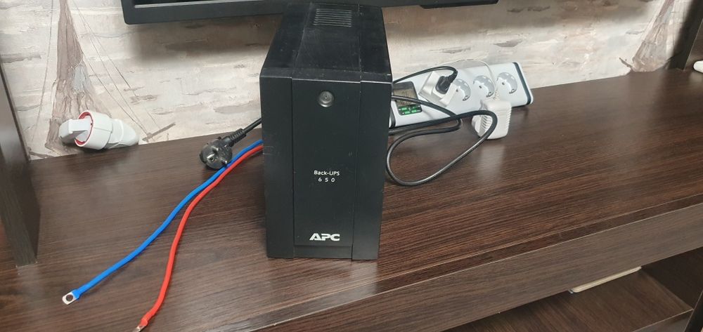 Модифікований ДБЖ (UPS) APC 650 під зовнішній акумулятор + Силові проводи 4 мм² у ПОДАРУНОК!