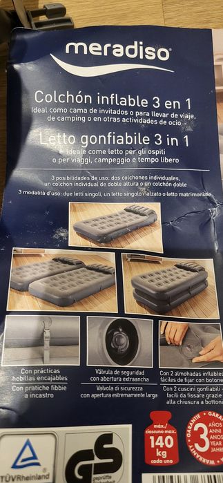 Colchão de ar duplo (solteiro ou casal)