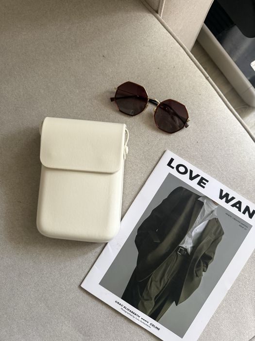 Сумка клатч молочна