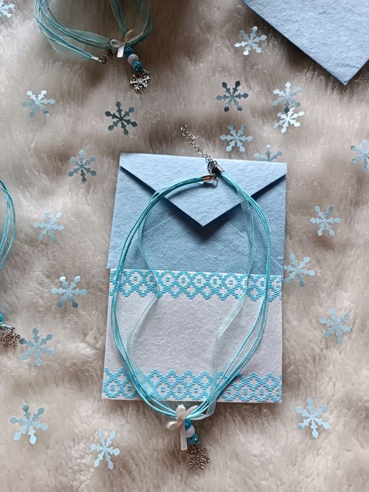 10 Colares artesanais floco de neve