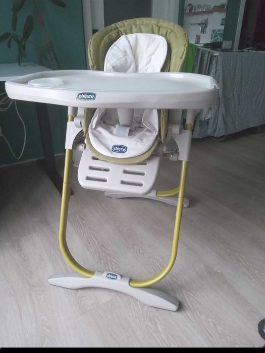 крісло/люлька дитяче для годування Chicco polly magic зелене