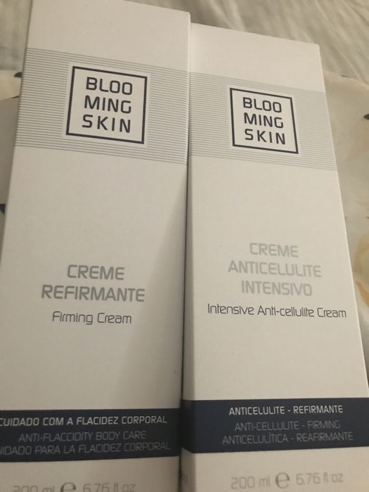 Cremes reafirmante e anticelulite e maquina body filter