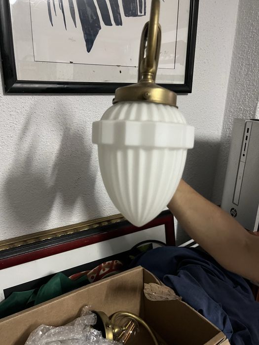 Conjunto de candeeiros de porcelana