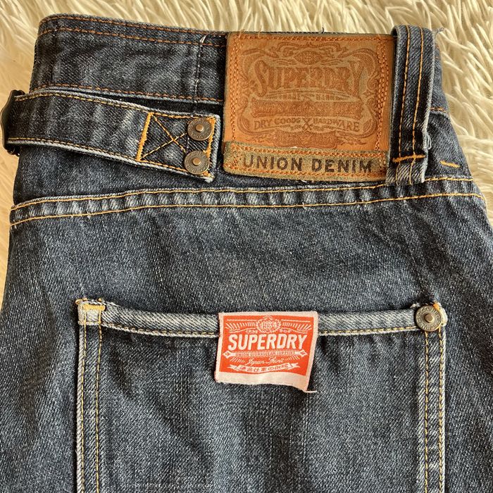 Прямі широкі сині джинси селвідж Superdry Selvedge Dean Jeans