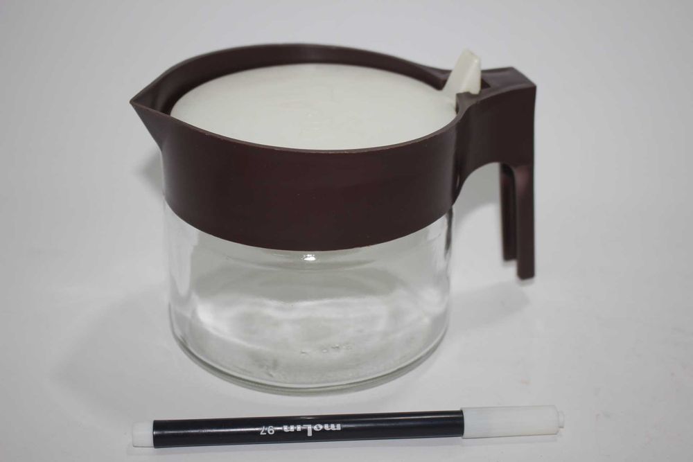 Antigo jarro TODDY - Frasco de vidro - Tampa e pega em Baquelite