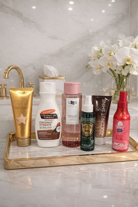 Zestaw kosmetyków widoczny na zdjęciu