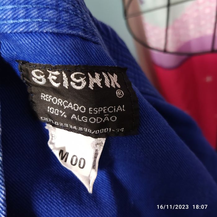 Fato judo criança branco azul Decathlon seishin 110cm / 120cm