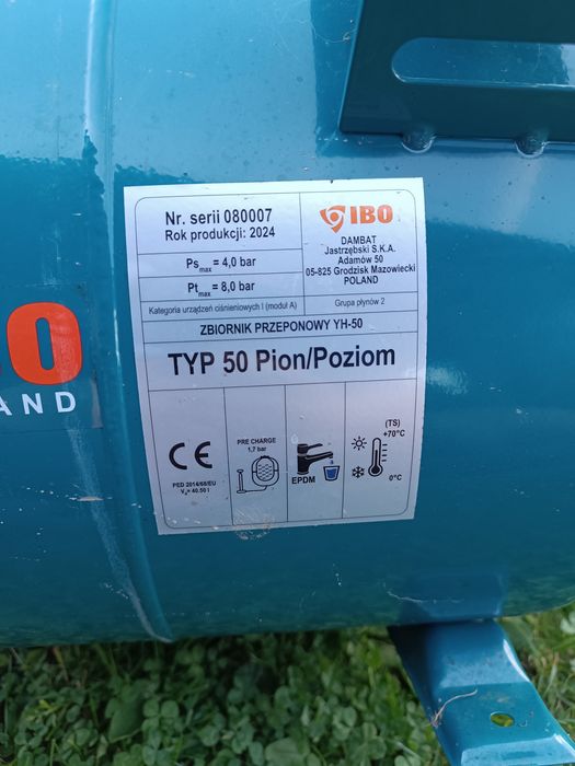Zbiornik hydrforowy 50 l pion/poziom