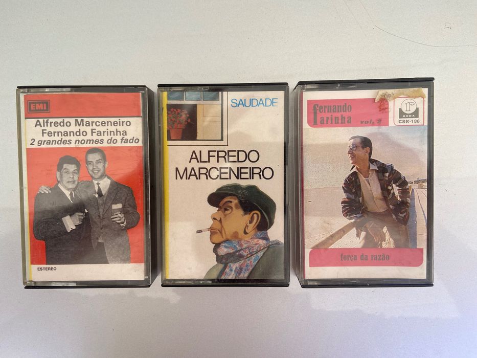 Cassetes antigas humorísticas CANTY, J. Valente e fados F. Farinha e A. Marceneiro